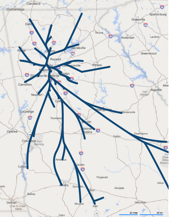 example of flow graphic from PowerBI